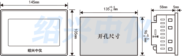 四路無紙記錄儀接線安裝說明圖 四路無紙記錄儀接線安裝說明圖