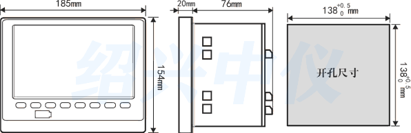 十二路無(wú)紙記錄儀安裝尺寸